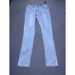 American Tall Sarah Mid Rise Skinny Jeans Women’s 31x35 Light Sunwashed Blue